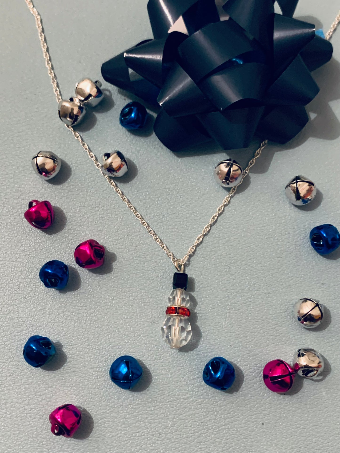 Snowman - Swarovski crystal necklace