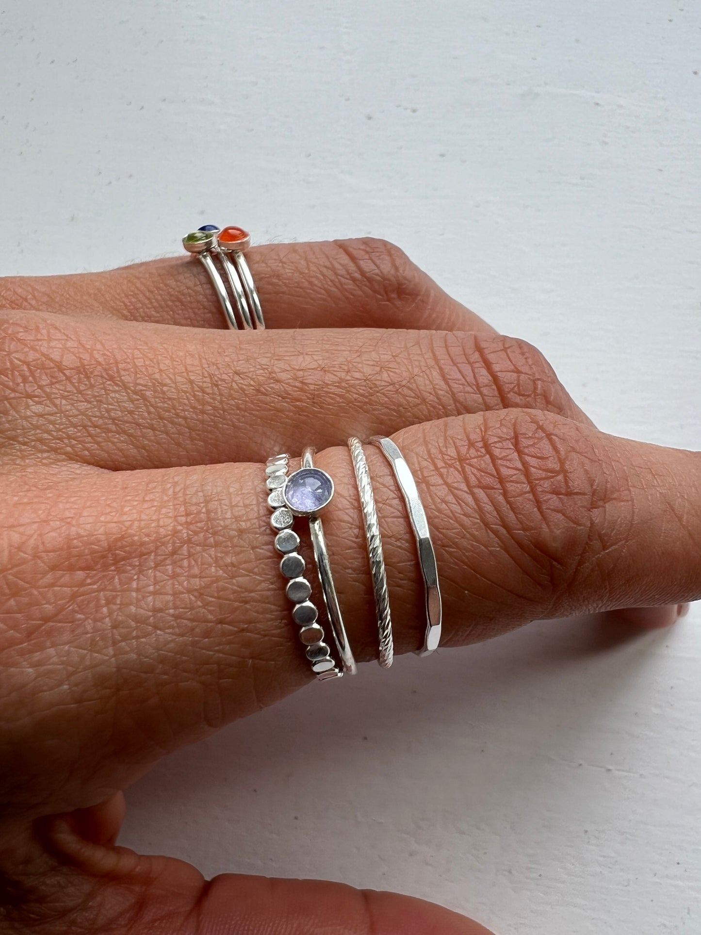 ‘Dulcet’ stacking rings set sterling silver