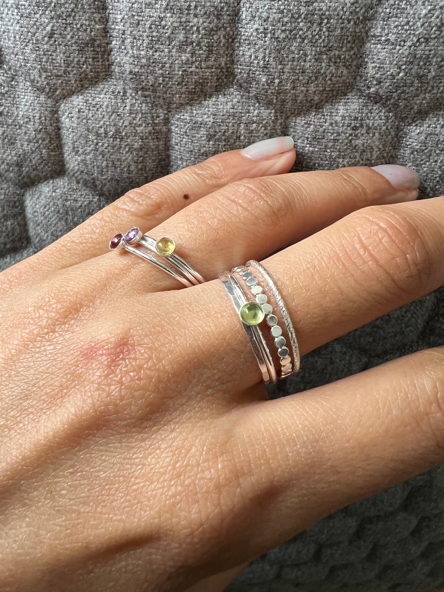 ‘Dulcet’ stacking rings set sterling silver