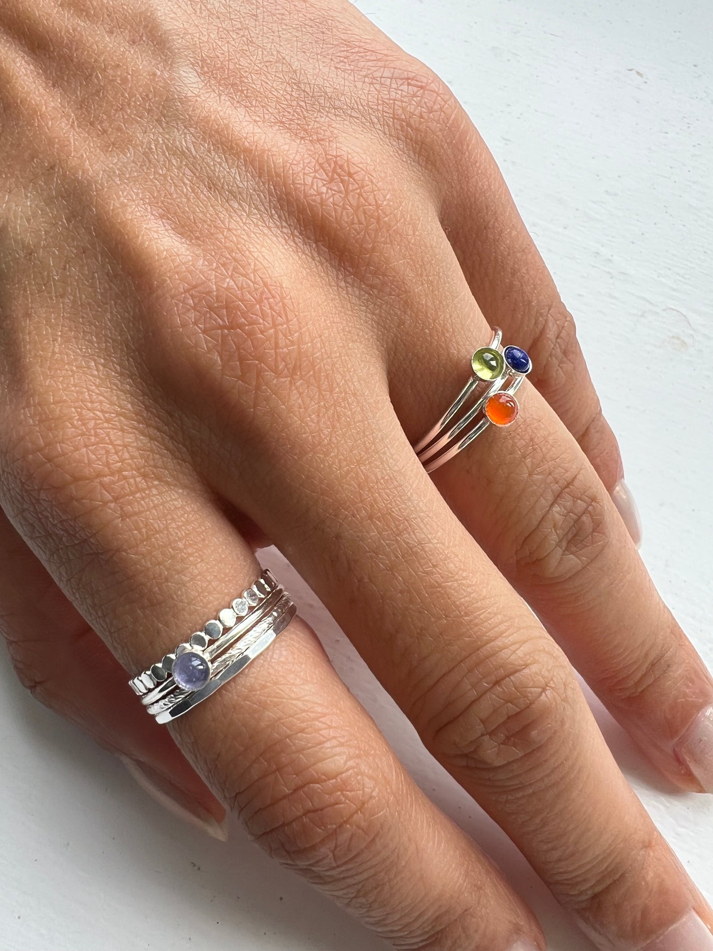 ‘Dulcet’ stacking rings set sterling silver