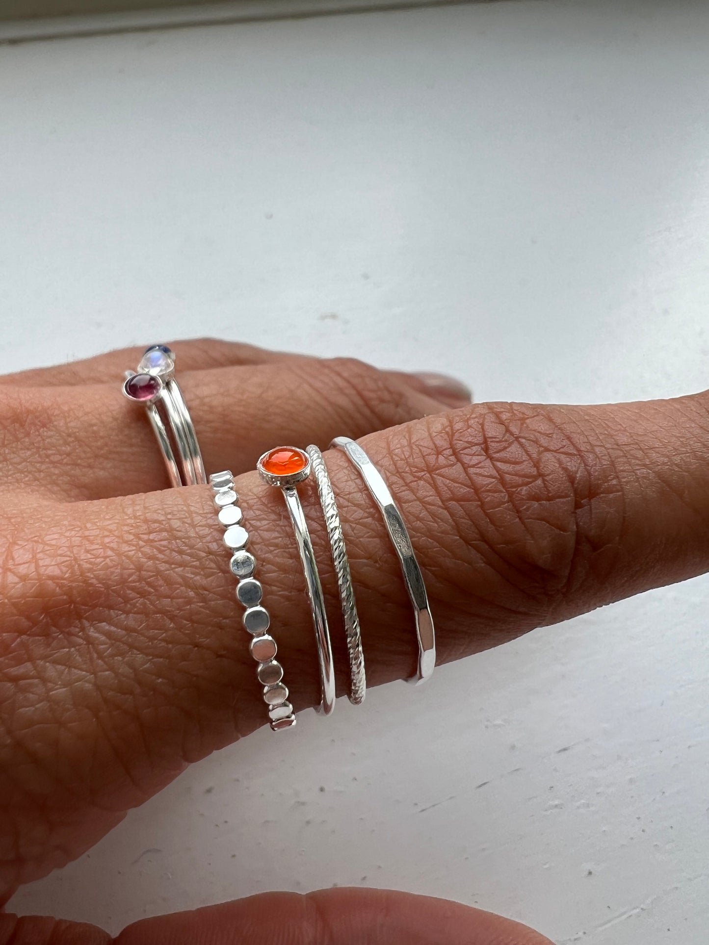 ‘Dulcet’ stacking rings set sterling silver