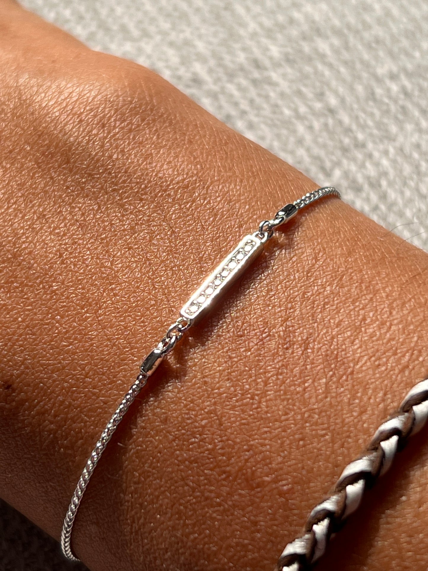 'Regalia' adjustable sterling silver bracelet