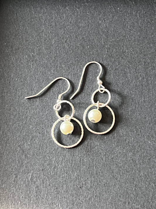 'Pearl' sterling silver earrings