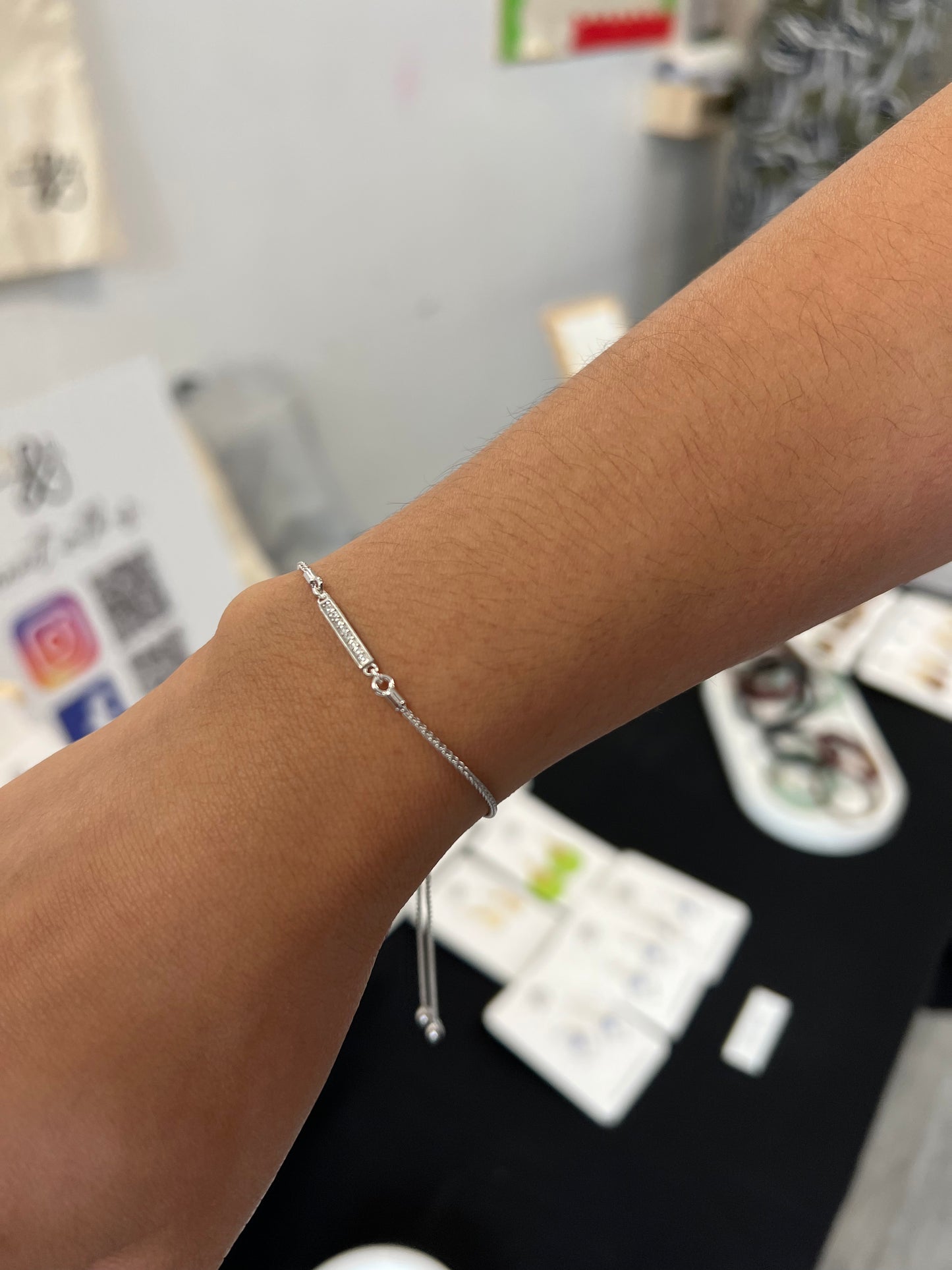 'Regalia' adjustable sterling silver bracelet