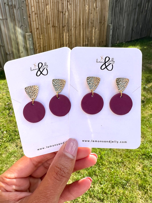 'Plum' earrings