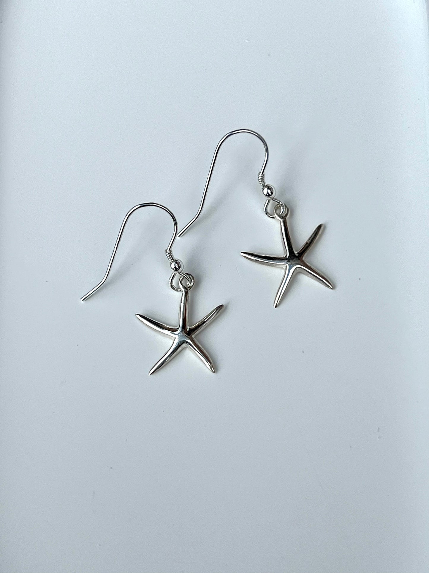 'Starfish' sterling silver earrings