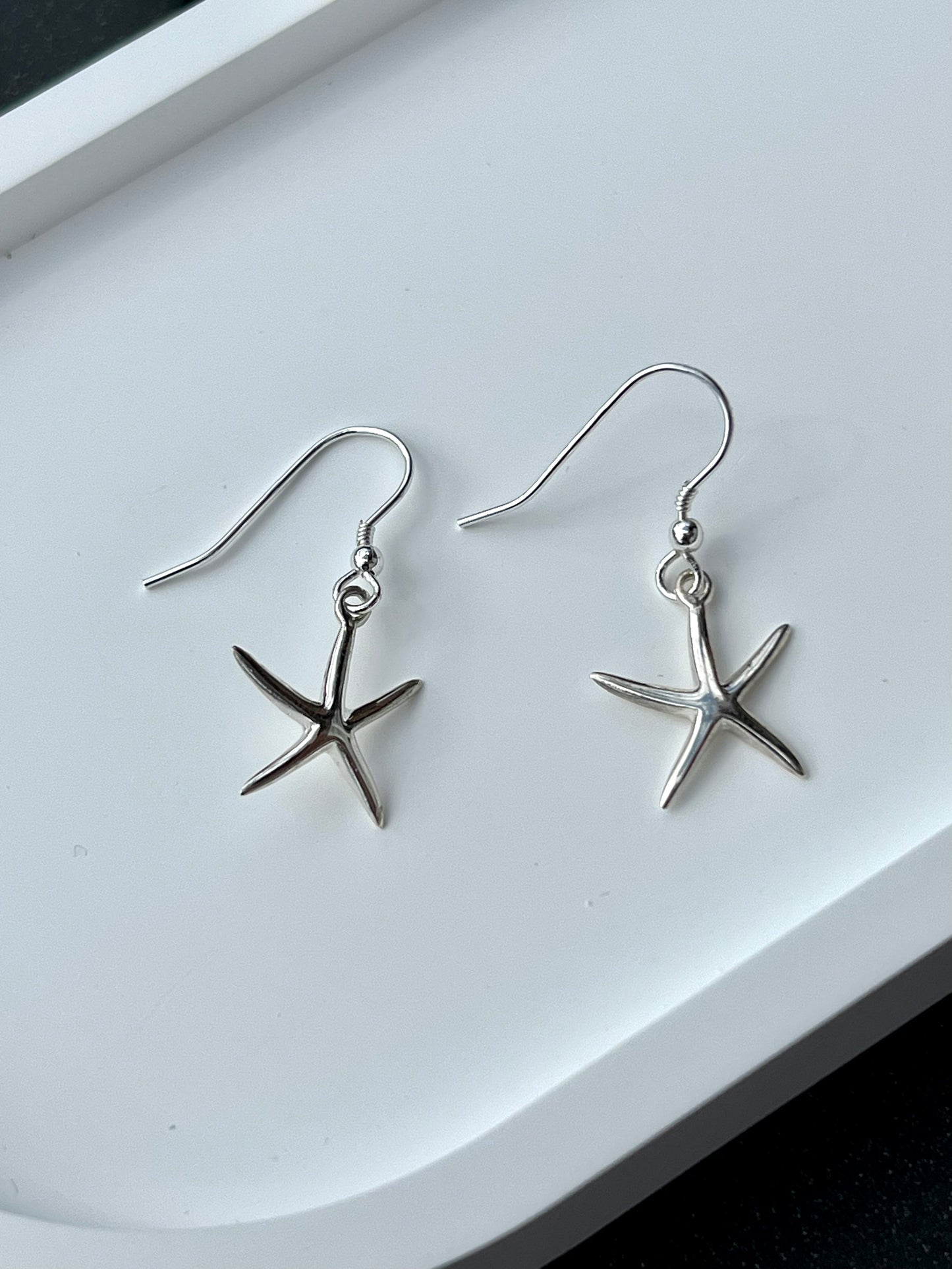 'Starfish' sterling silver earrings