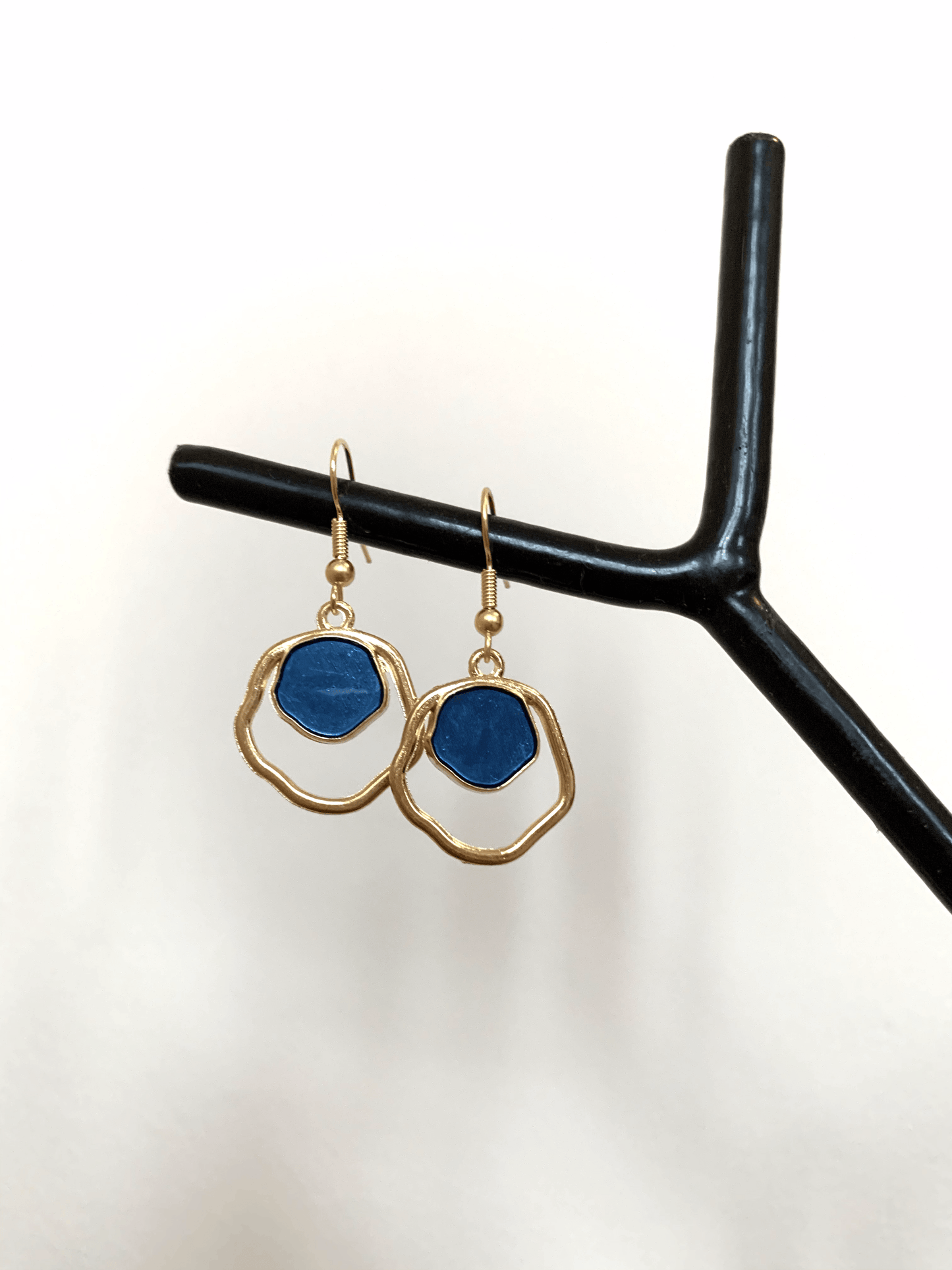 'Jelly & Gold' - gold & stone earrings