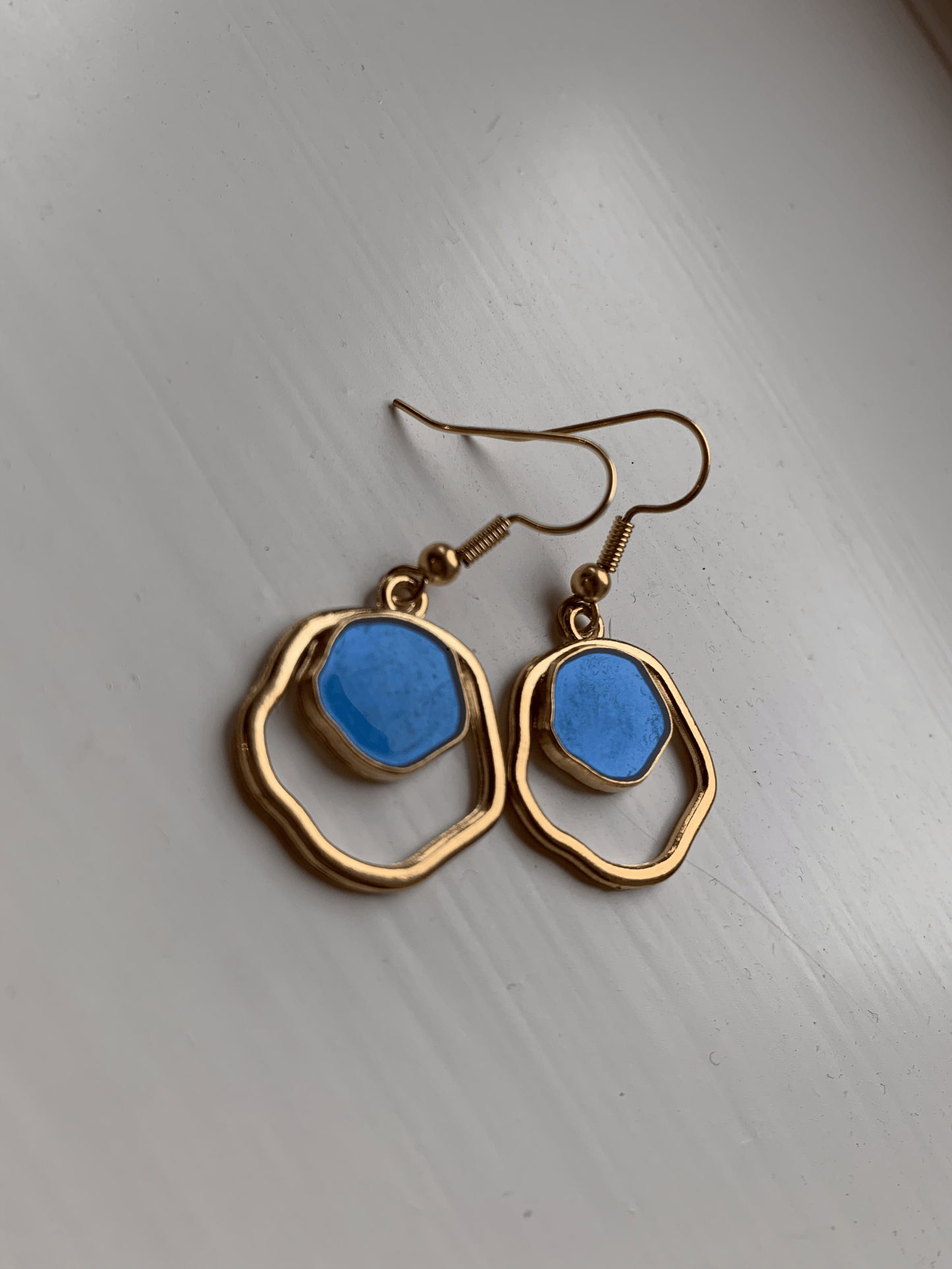 'Jelly & Gold' - gold & stone earrings