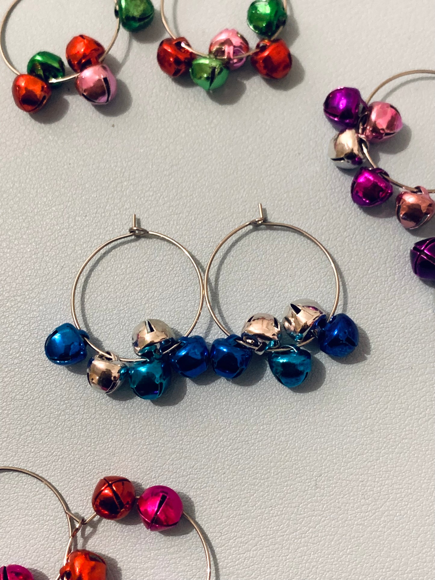 Jingle Bell hoop earrings (medium)