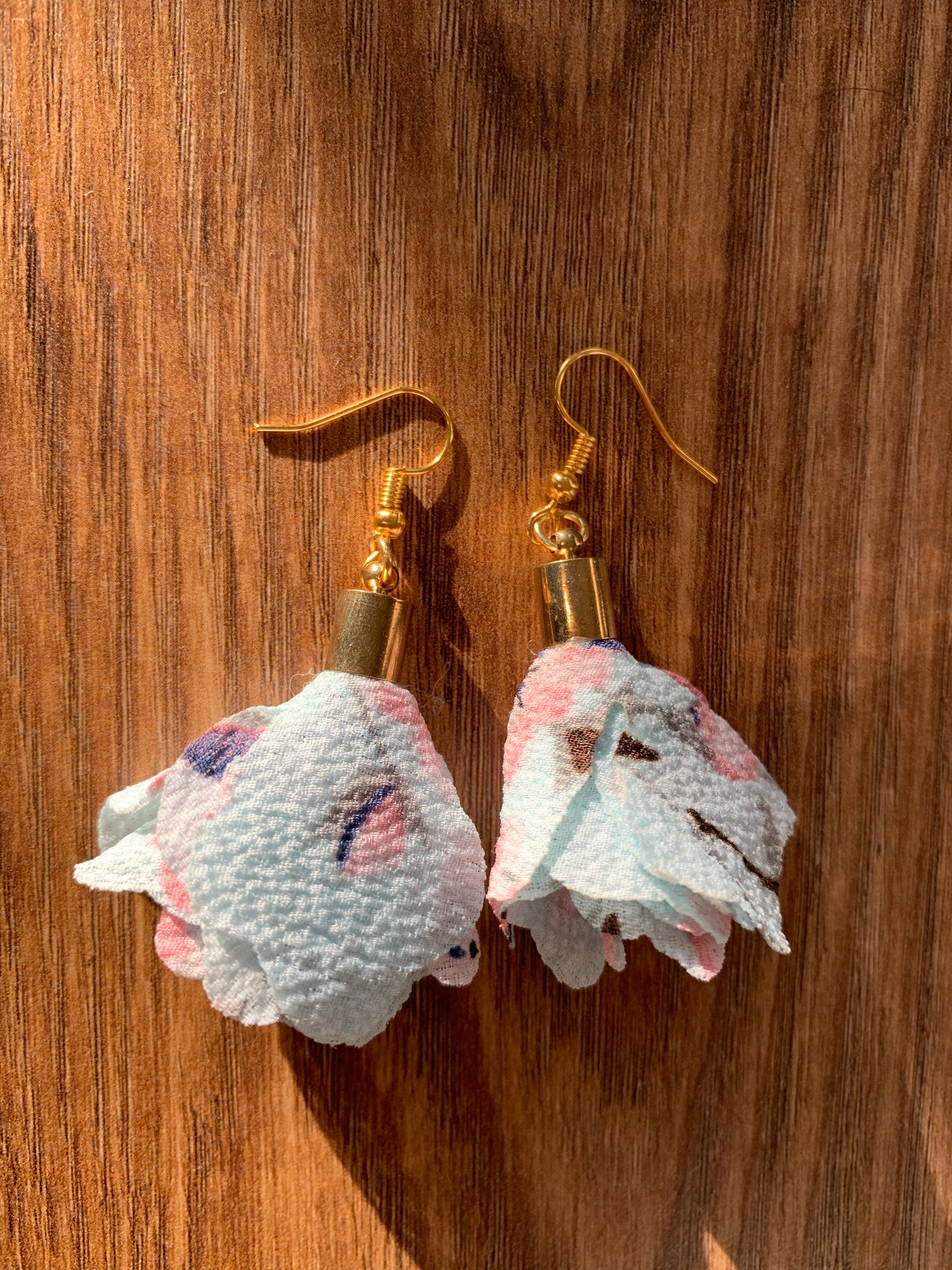 'Flora' - fabric tassel earrings