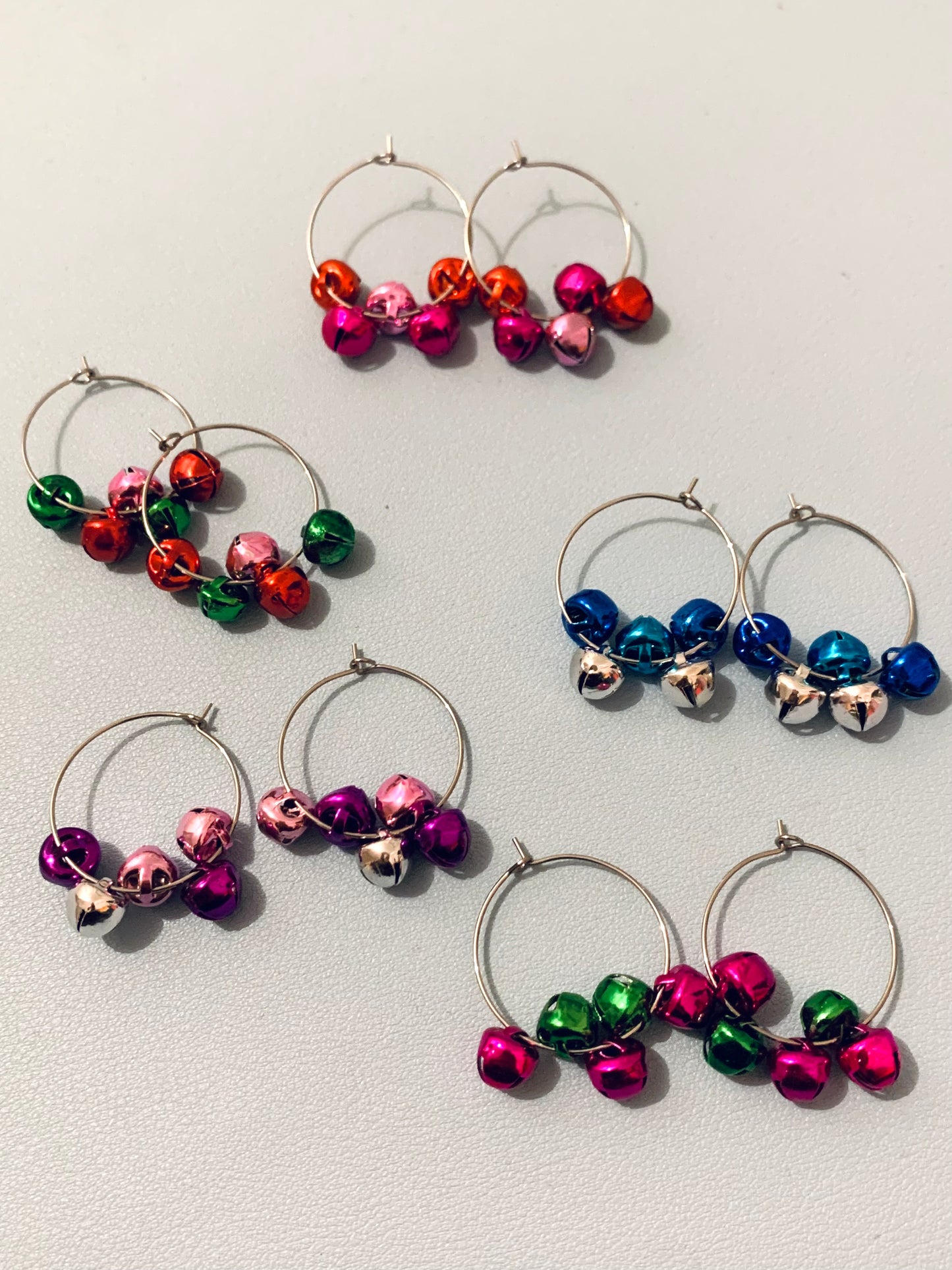 Jingle Bell hoop earrings (medium)