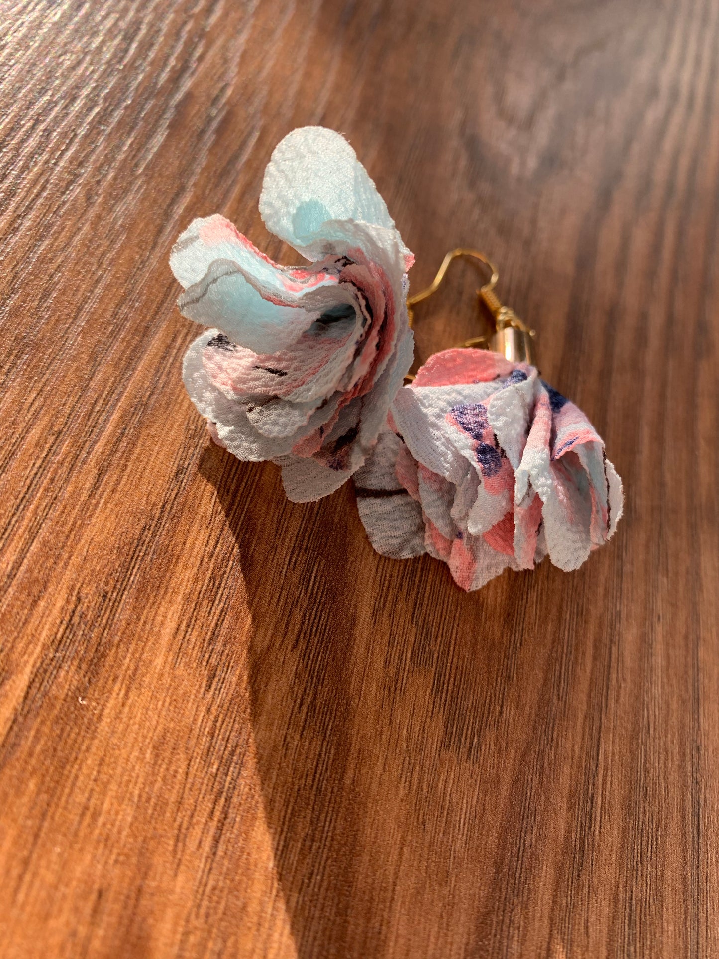 'Flora' - fabric tassel earrings