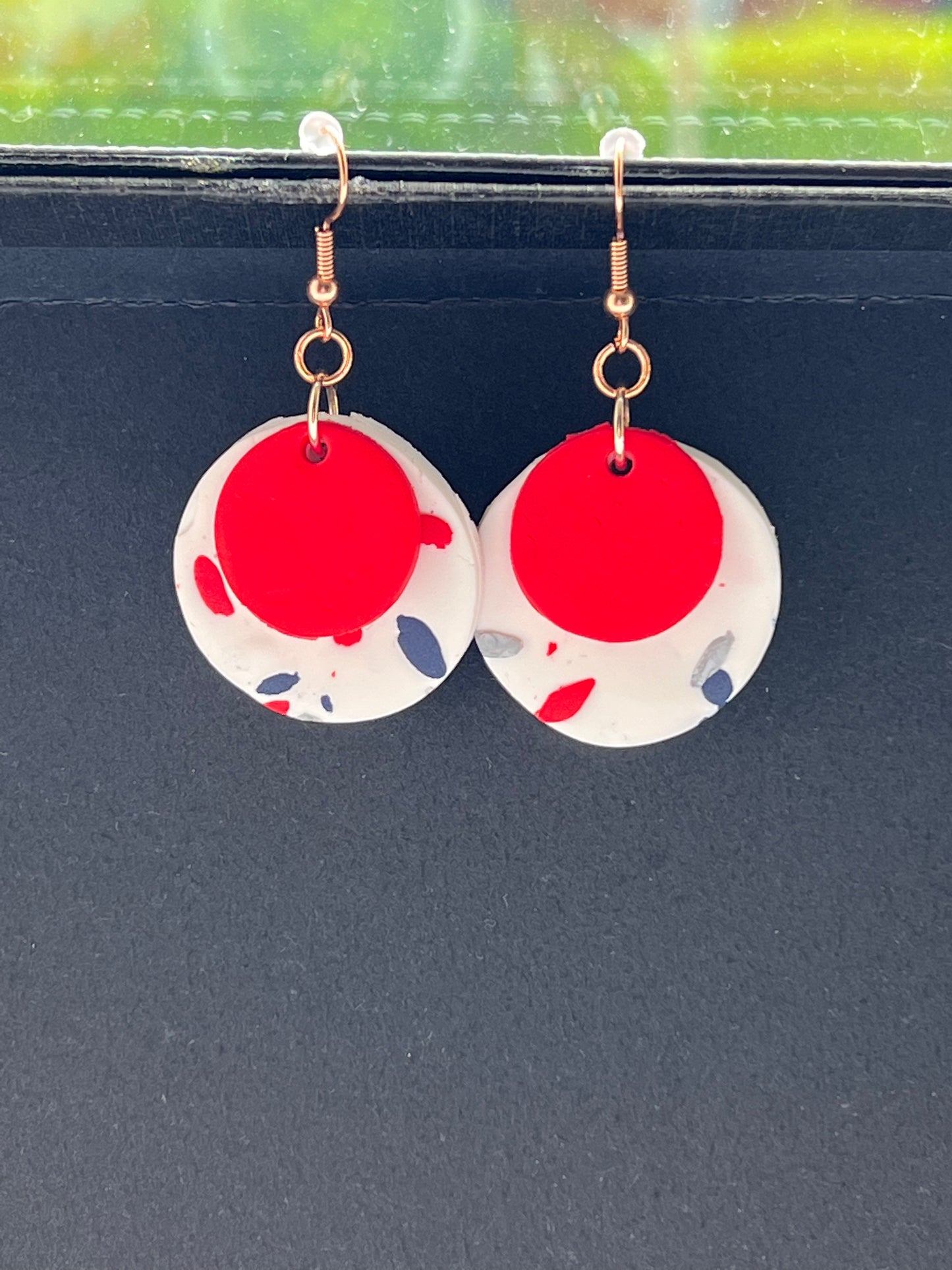 ‘Scarlet’ terrazzo earrings