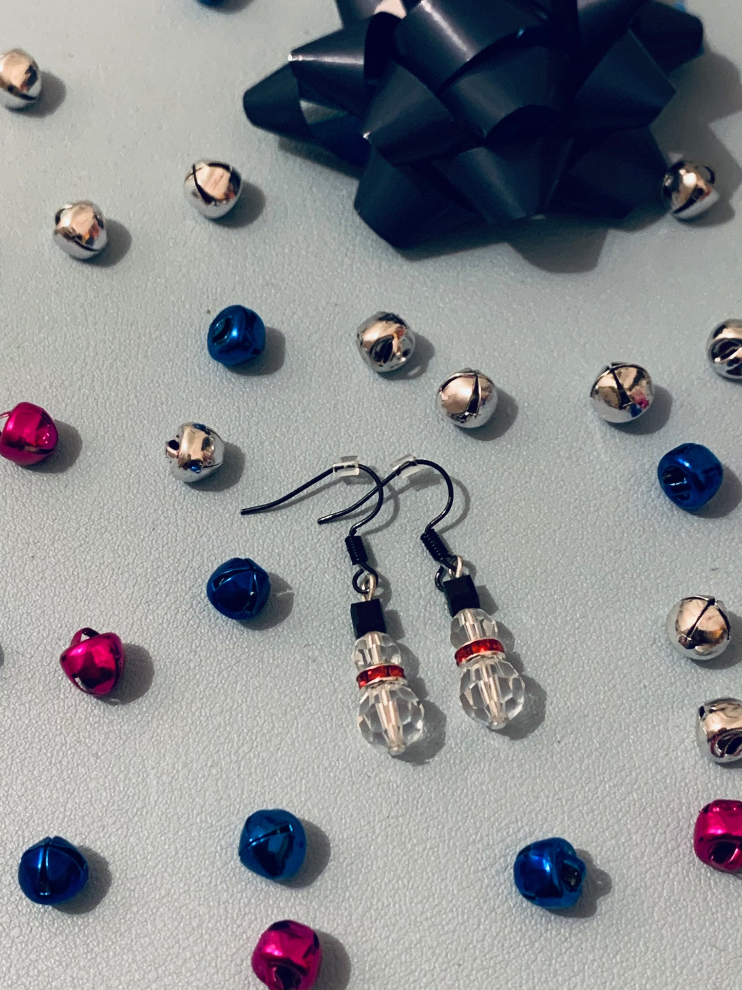 Snowman - Swarovski crystal earrings