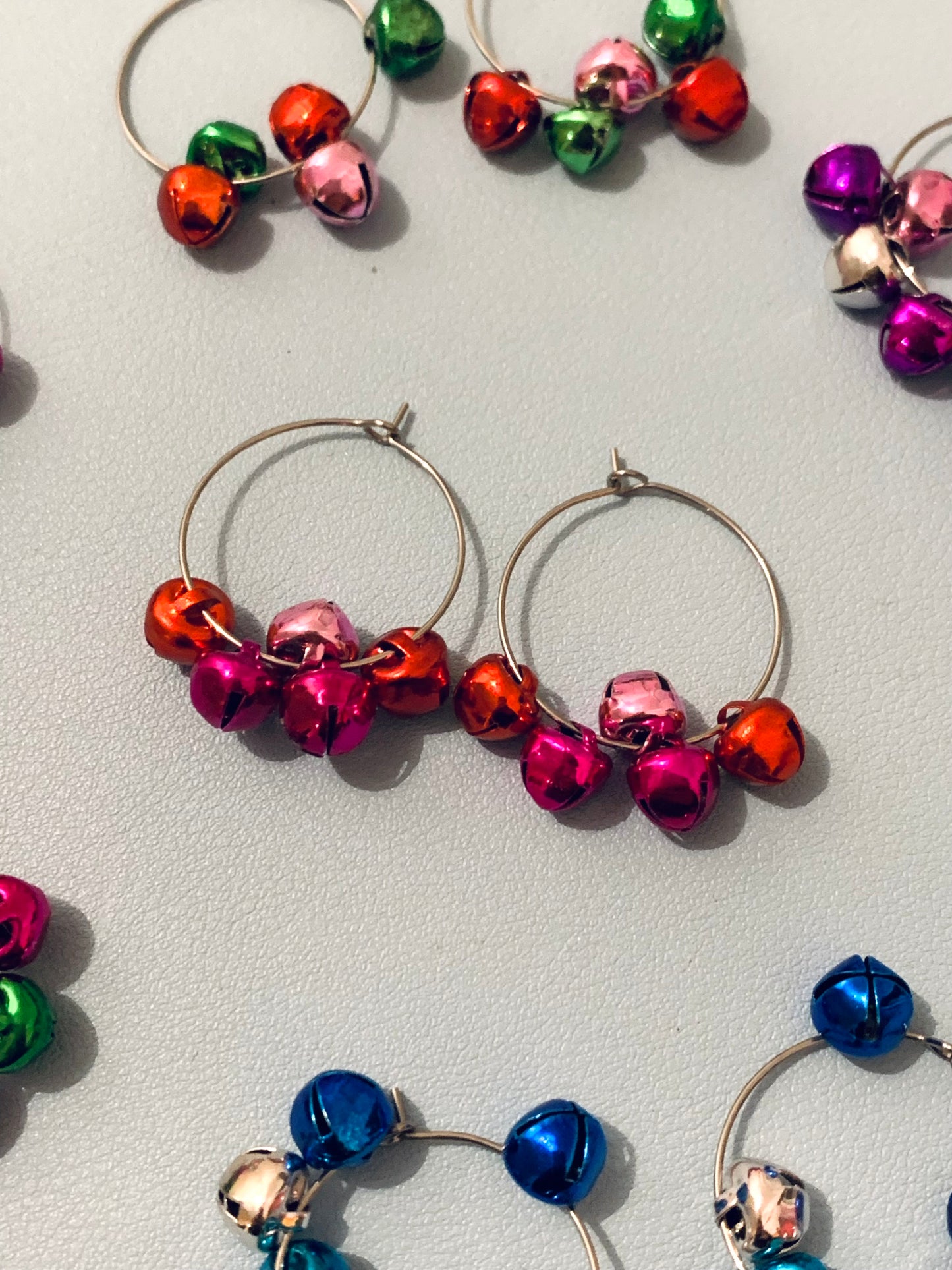 Jingle Bell hoop earrings (medium)