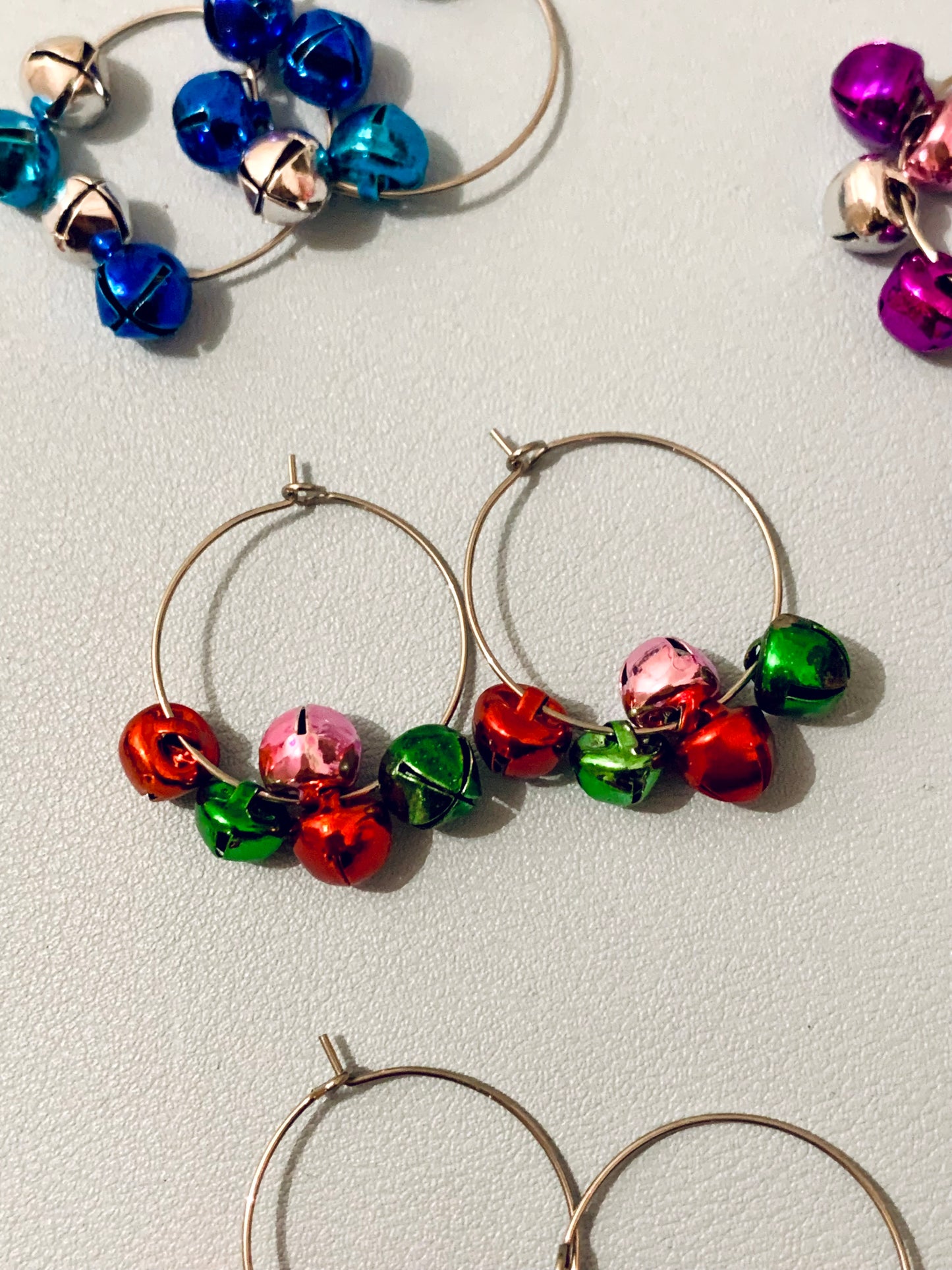 Jingle Bell hoop earrings (medium)