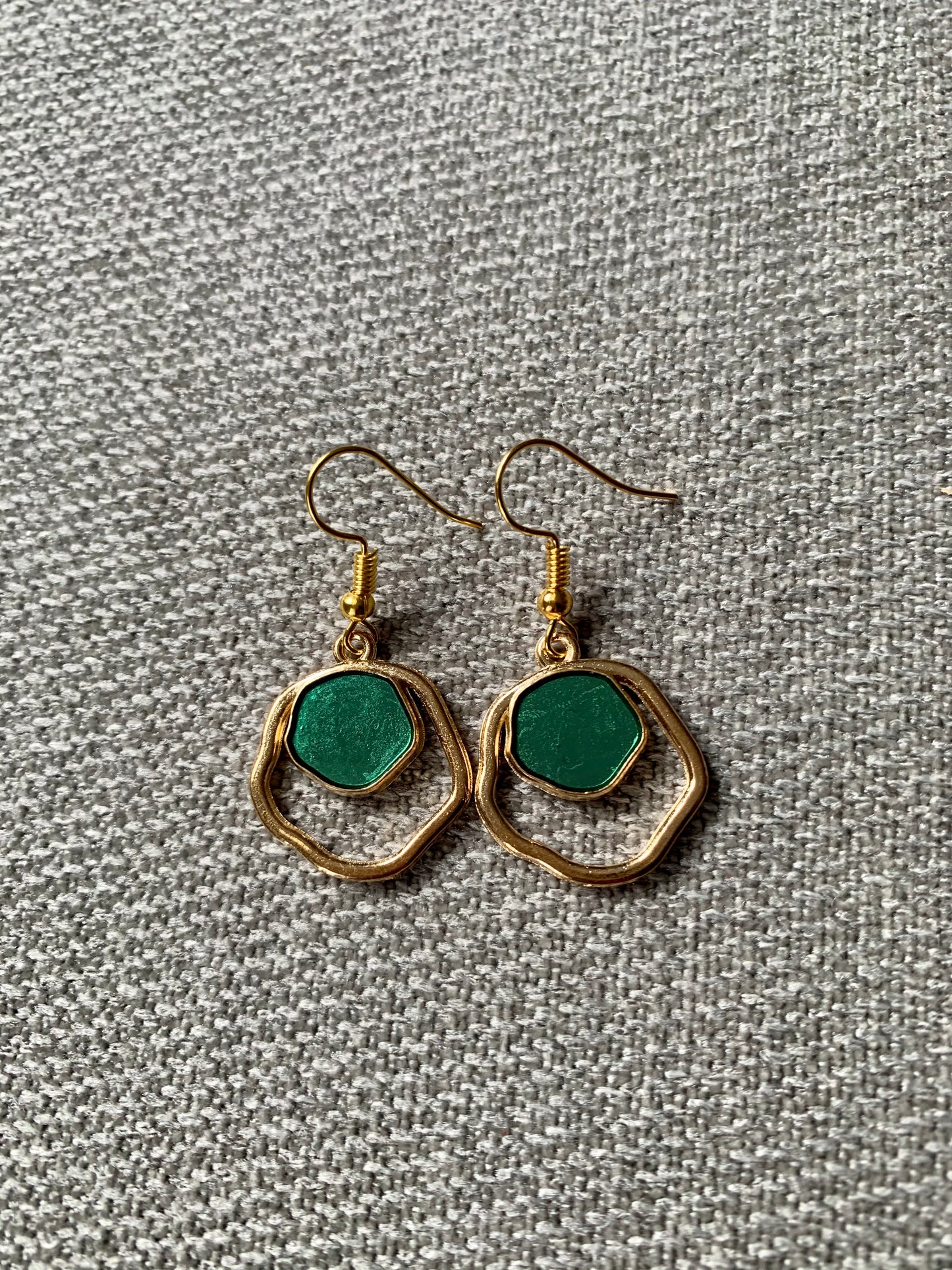 'Jelly & Gold' - gold & stone earrings