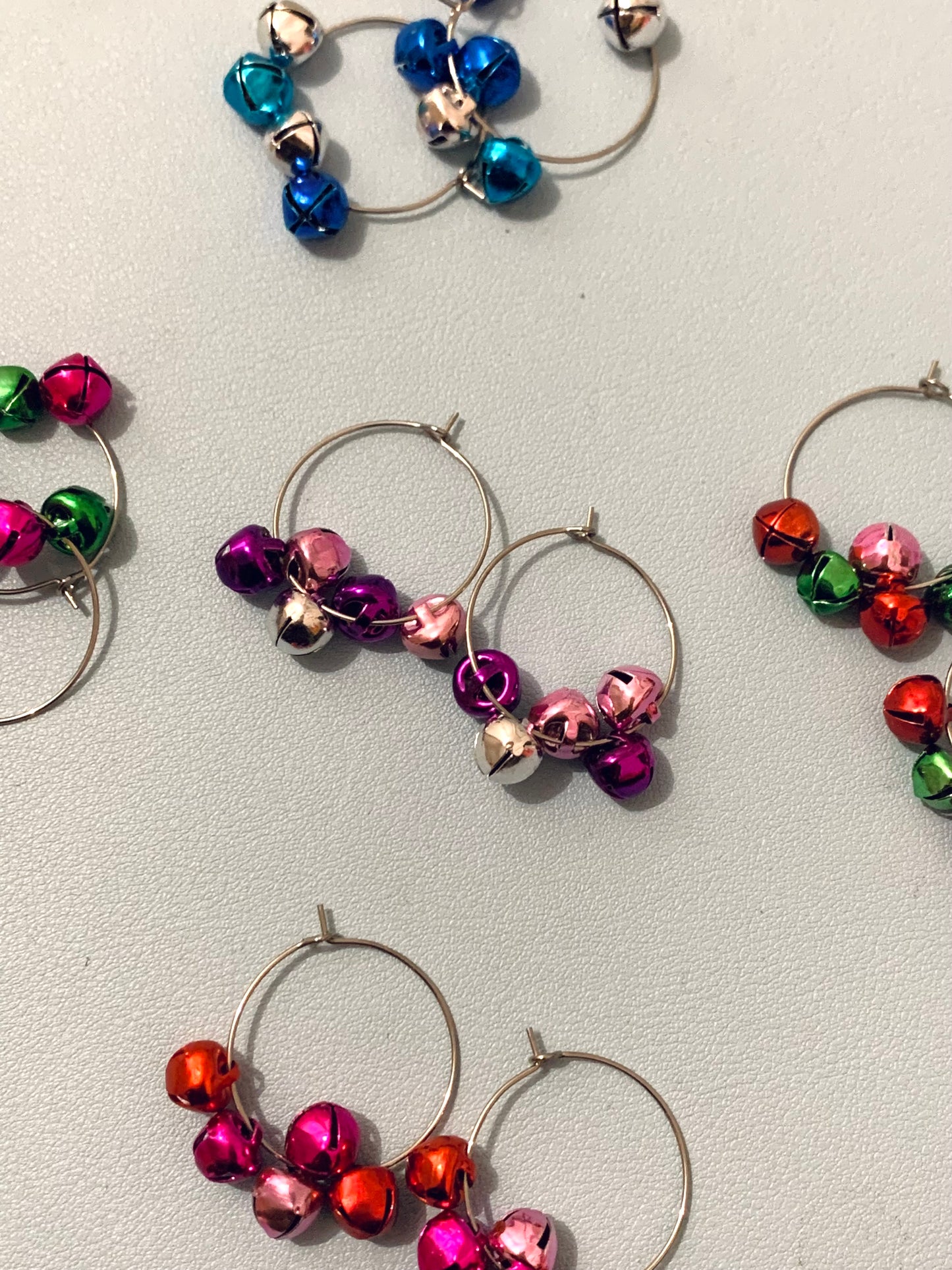 Jingle Bell hoop earrings (medium)