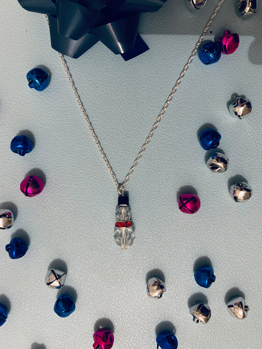 Snowman - Swarovski crystal necklace